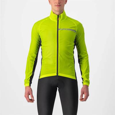 Castelli Яке Castelli Men's Squadra Wind Shell Stretch Performance Cycling Jacket - Lime