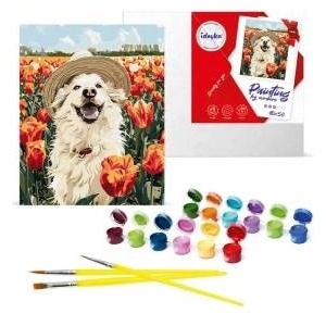 Ideyka Paint by Number Kit Happy Labrador 40x50 AP0042
