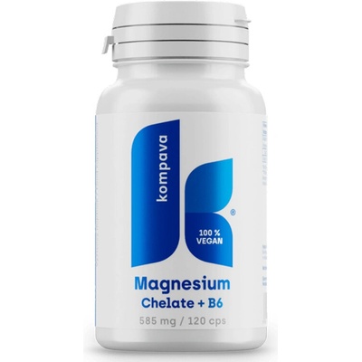 KOMPAVA Magnesium Chelate + B6/ Магнезий (бисглицинат) + витамин B6 x 120 капсули | Komapava (RE_215722 KOMPAVA)