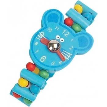 Detské drevené hodinky - myška