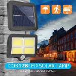  Led соларен прожектор с 4 cob лампи, сензор за движение, соларен панел128-6