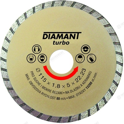 DIAMANT kotúč diamantový 180mm TURBO