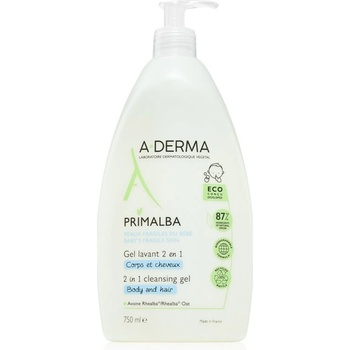 A-Derma Primalba Baby mycí gel na tělo a vlasy pro děti 750 ml