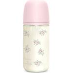 Suavinex Poetry SX Pro Physiological Glass M стъклено бебешко шише 3 m+ Medium Flow - Pink