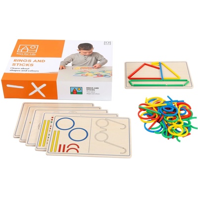 Toys for Life Образователна игра, Toys for Life - Нарисувай с колелца и пръчици, Уча формите и цветовете (900000101)