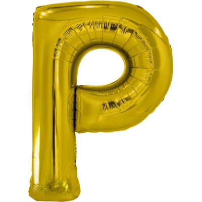 Amscan Písmeno P zlatý foliový balónek 86 cm