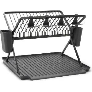 Brabantia Сушилник за съдове Brabantia сгъваем голям антрацит (139482)
