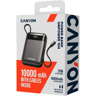 CANYON Зарядно устройство CANYON power bank OnPower 104 10000mAh Black (CNS-CPB104B)