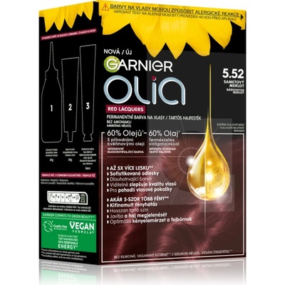 Garnier Olia Big Kit перманентната боя за коса цвят 5.52 Glassy Merlot