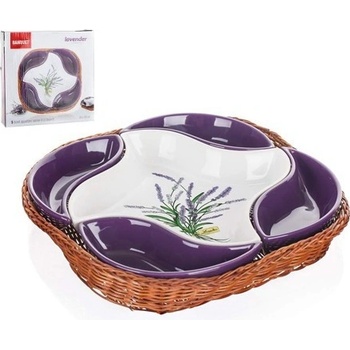 Banquet miska v košíku LAVENDER 5 dílů 28 cm