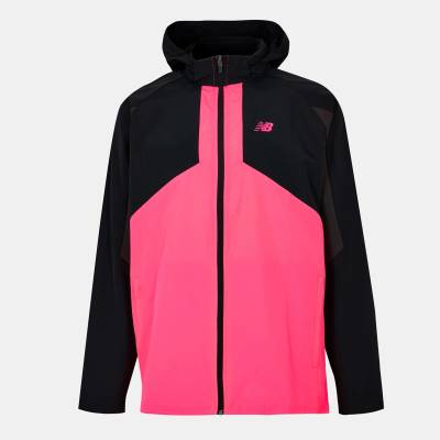New Balance Яке New Balance Men's Active Utility Woven Lightweight Performance Training Jacket - Black/Pink