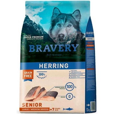 Bravery Dog Senior Large/Medium Herring 12 kg