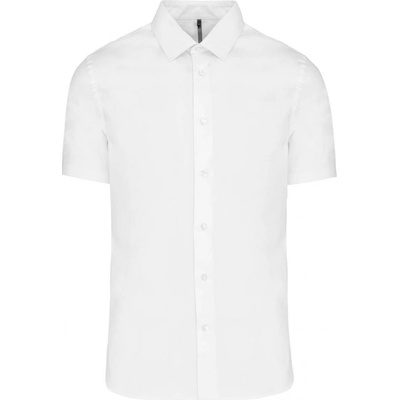 Kariban pánská košile s elastanem Comfy bílá