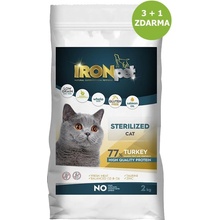 IRONpet Cat Sterilized Turkey Krůta 2 kg