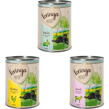 Feringa Single Meat Menu míchané balení I 3 druhy kuřecí králičí jehněčí 6 x 410 g