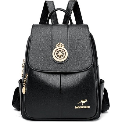 DELIS Дамска раница Aleah GT2249, Черна (GT2249)