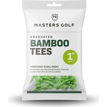 Masters Golf Bamboo Graduated Tees 1in Bag 25ks Lime