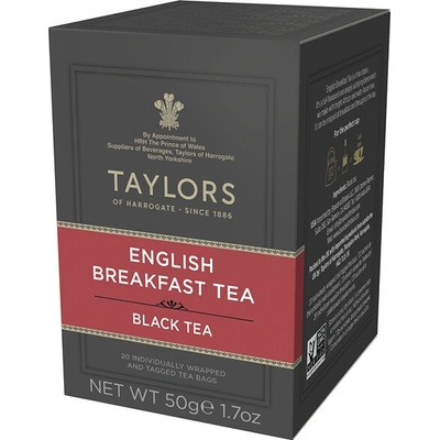 Taylors English Breakfast Tea Černý anglický snídaňový čaj 20 x 2,5 g