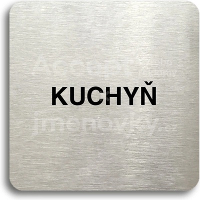 ACCEPT Piktogram kuchyň - stříbrná tabulka - černý tisk bez rámečku