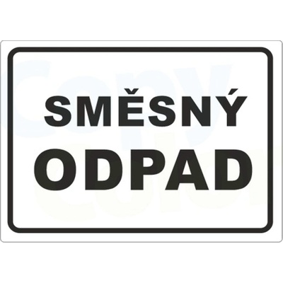 SMĚSNÝ ODPAD - PVC Samolepka na popelnice - A6, A5, A4 – Zbozi.Blesk.cz