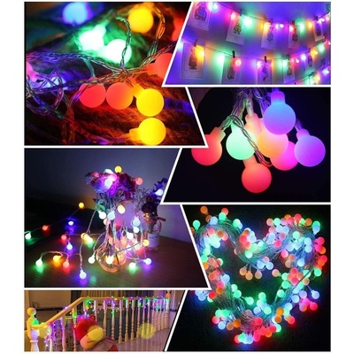 FOREVER Vánoční LED osvětlení světelný řetěz vnější i vnitřní 100 LED světel RGB délka 10m 071310