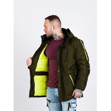 Cipo & Baxx pánska zimná bunda CM130 KHAKI Khaki