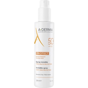 A-DERMA Protect Невидим слънцезащитен спрей за лице и тяло, SPF50+, 200 ml