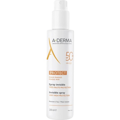 A-DERMA Protect Невидим слънцезащитен спрей за лице и тяло, SPF50+, 200 ml