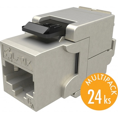 Solarix MULTIPACK 24 ks - 10G keystone CAT6A STP samořezný SXKJ-10G-STP-BK-SA 25286912