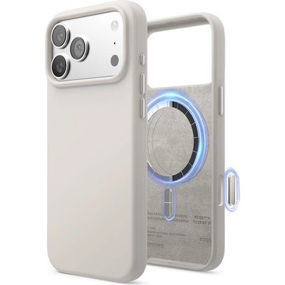 elago Силиконов (TPU) калъф с MagSafe за iPhone 17 Pro Max - Elago Magnetic Soft Silicone Case (бежов) (ES17MSSC69PRO-ST)