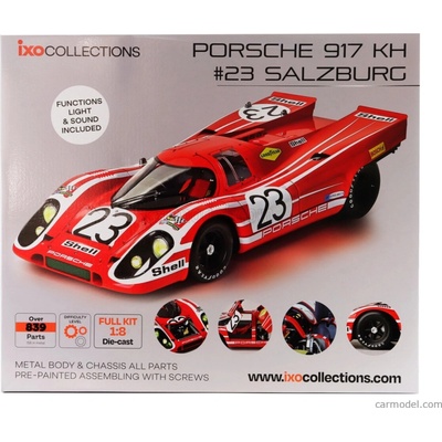 Ixo-models Porsche 4.9l Team Salzburg N 23 Winner Le Mans 1970 Hans Herrmann Richard Attwood Červená Bílá 1:8