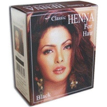 Classic Henna barva na vlasy v prášku černá 100 g