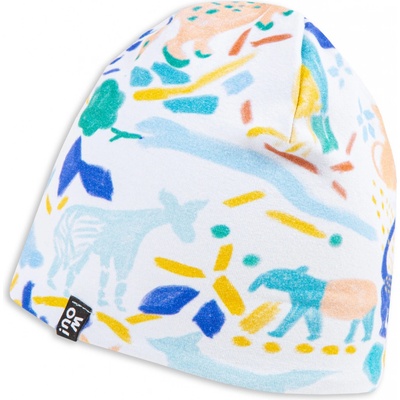 Wouki dětská čepice KAKI blue jungle