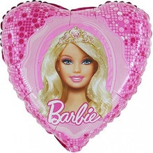 Balón fóliový 45 cm Barbie ružový