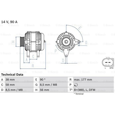 Alternátor BOSCH 0 986 049 101