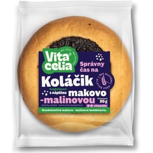 Vitacelia Koláč bezlepkový s náplňou makovo malinovou 90 g