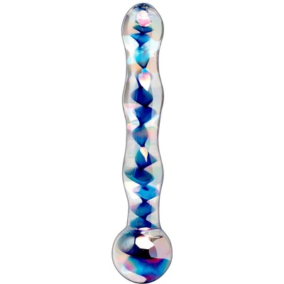 Icicles no 8 hand blown massager Skleněné dildo Průhledný