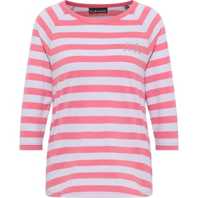 ELBSAND Дамска тениска ELBSAND Women's Celin T-Shirt - Vintage Rose / Lilac Frost / Stripe (916-2676-1514)