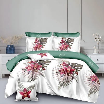 EmonaMall Двулицево спално бельо EmonaMall, 8 части - Модел S17651 (S17651-4444g2)