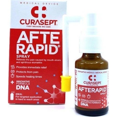 Curasept Afterapid+ ústní sprej na afty a drobná poranění dutiny ústní 15 ml