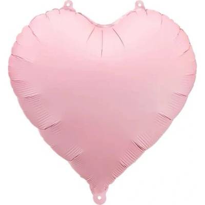 Party Deco Матов розов фолиев балон сърце - 35 см (fb9t-081)