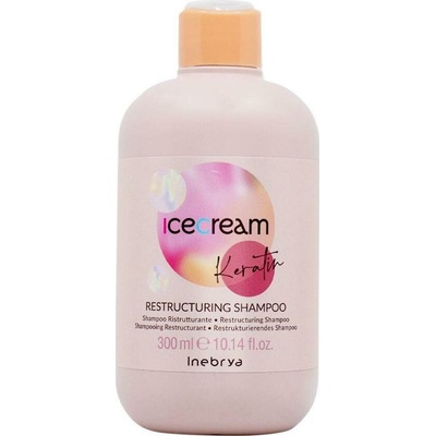 Inebrya Ice Cream Keratin rekonstrukční šampon na poškozené vlasy 300 ml
