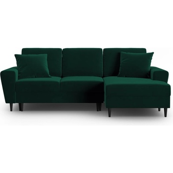 Cosmopolitan Design Зелен кадифен разтегателен ъглов диван с място за съхранение (десен ъгъл) Kyoto - Cosmopolitan Design (COS_RCF_2_F1_KYOTO6)