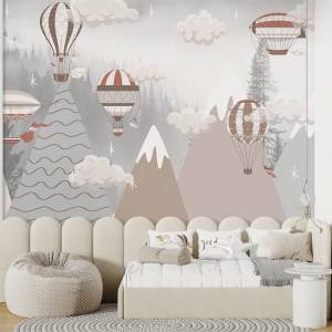 Art Gift Decor Фототапет за детска стая - Дирижабли и балони