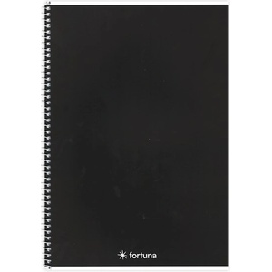 Fortuna Спирална тетрадка с линийка FORTUNA Monocolor A/4 70 листа черна 01.02130 (01.02130)