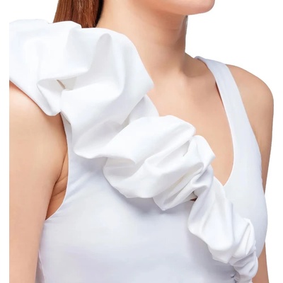 SUNDEK Bralette with ruffles bikini top - White (White)