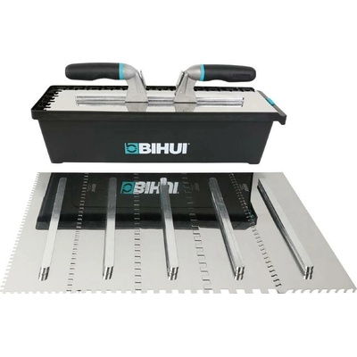 Bihui PTSJG8 - 6ks zubových hladítek a rukojeti v boxu, 280x115mm