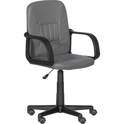 Bittel Работен стол Carmen 6680, до 100кг, еко кожа, полипропиленова база, коригиране височина, газов амортисьор, сив (3520099)