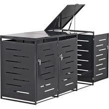 DEMA Box na tri odpadkové nádoby 204 x 81 x 116 cm antracit