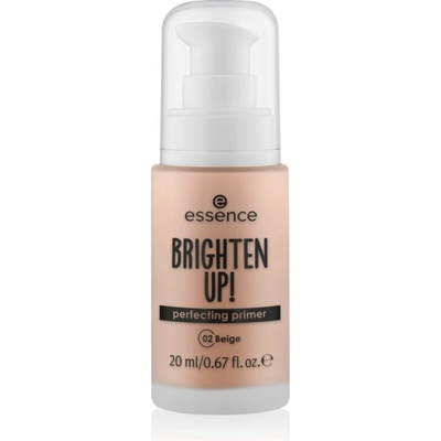 essence BRIGHTEN UP! Perfecting Primer tekutá podkladová báza pod make-up 02 Beige 20 ml